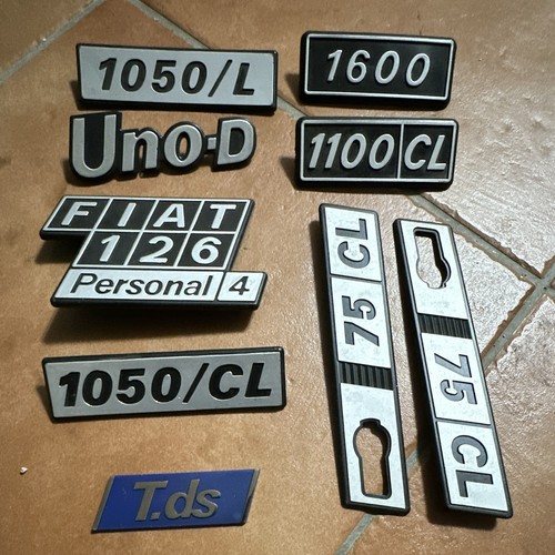 Set lotto scritte auto fiat - lotto,